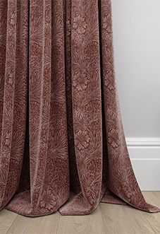 William Morris Marigold Velvet, Berry - Made to Measure Curtains